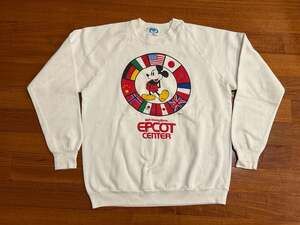 1982 Walt Disney World EPCOT Mickey Mouse Flags Crewneck Sweatshirt XL